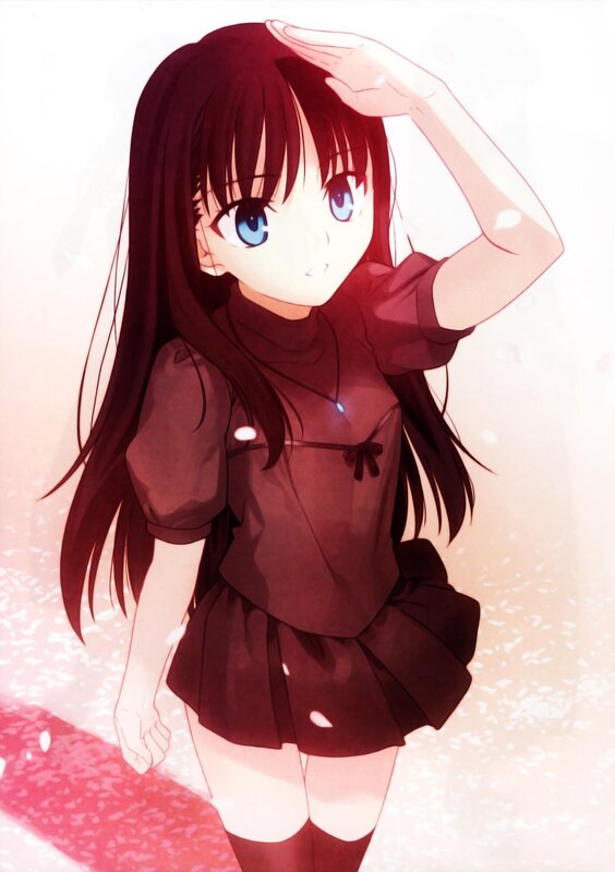 anime girl with blue eyes