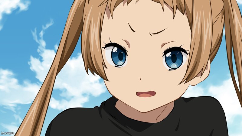 anime girl with blue eyes