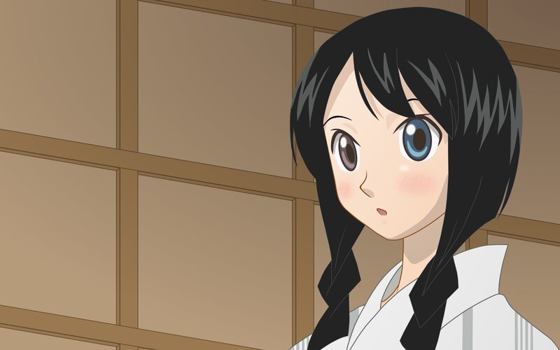 anime girl with blue eyes