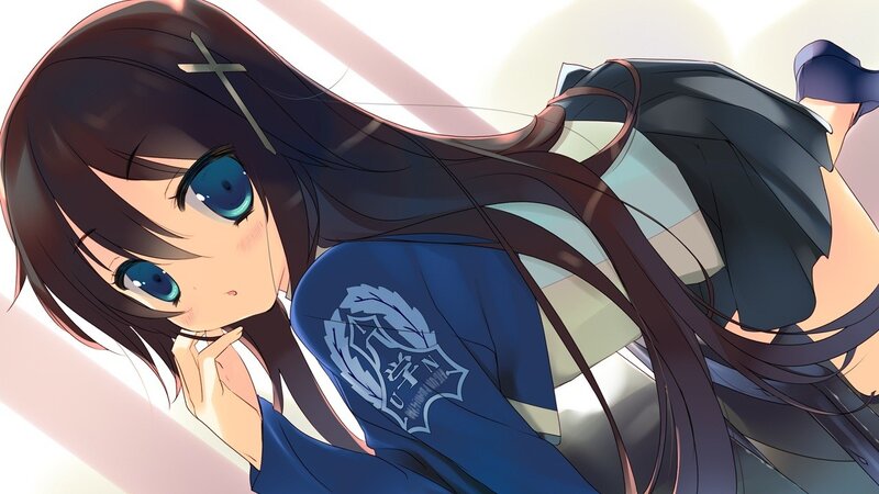 anime girl with blue eyes