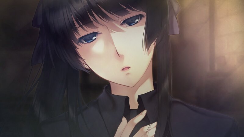 anime girl with blue eyes