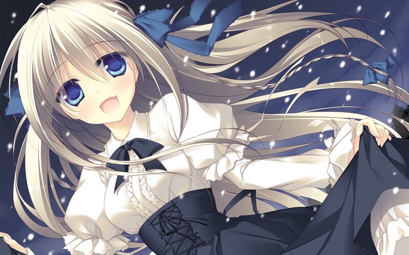 anime girl with blue eyes
