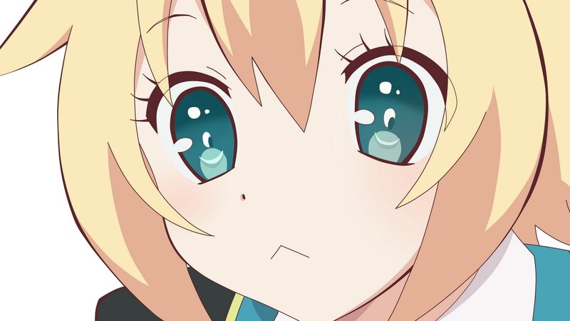 anime girl with blue eyes