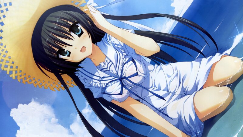 anime girl with blue eyes