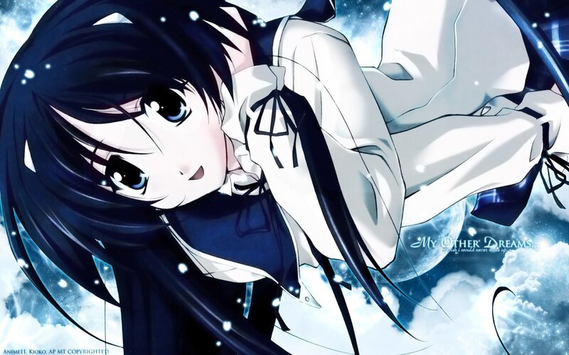 anime girl with blue eyes