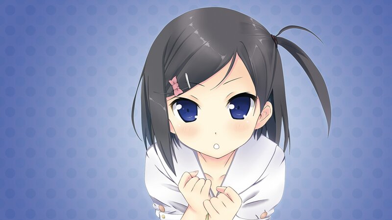 anime girl with blue eyes