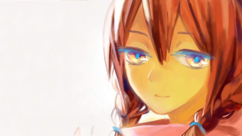 anime girl with blue eyes