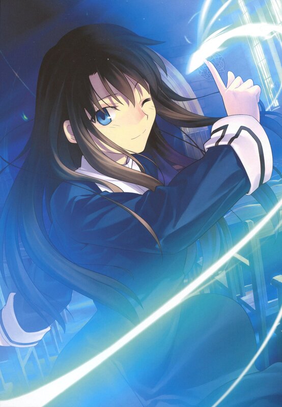 anime girl with blue eyes