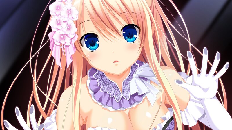 anime girl with blue eyes