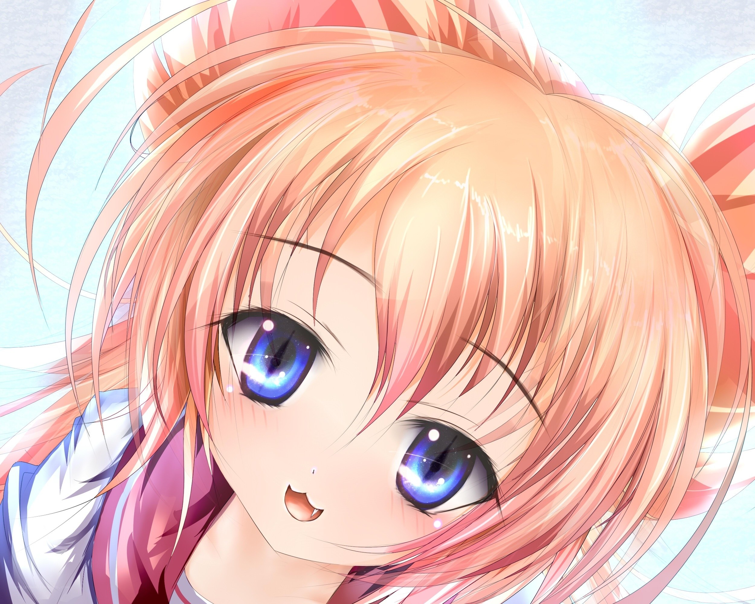 anime girl with blue eyes