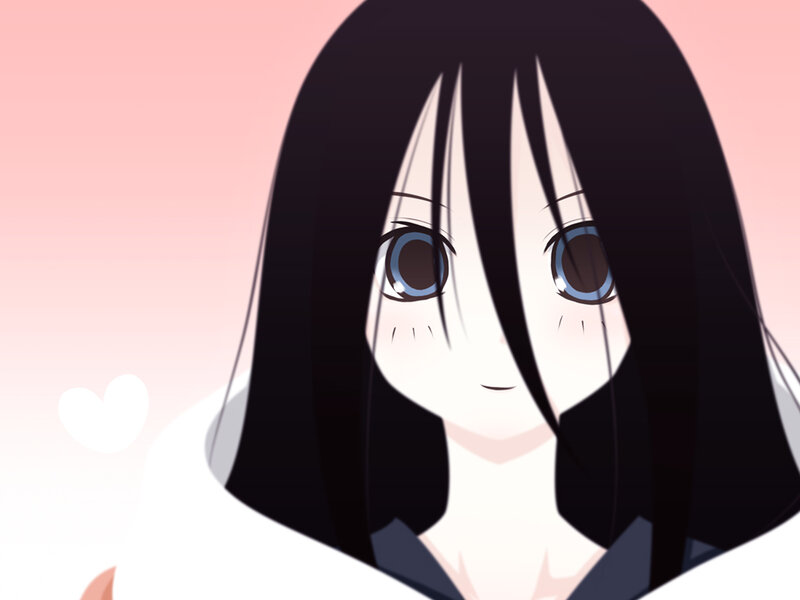 anime girl with blue eyes