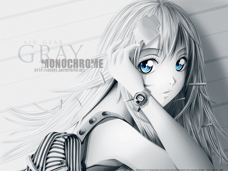 anime girl with blue eyes