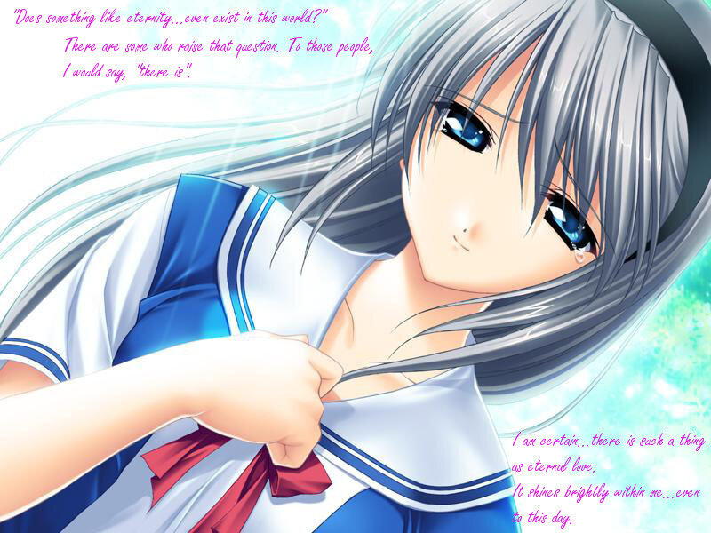anime girl with blue eyes