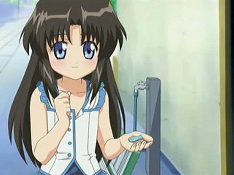 anime girl with blue eyes