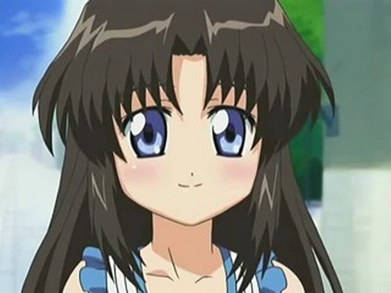 anime girl with blue eyes