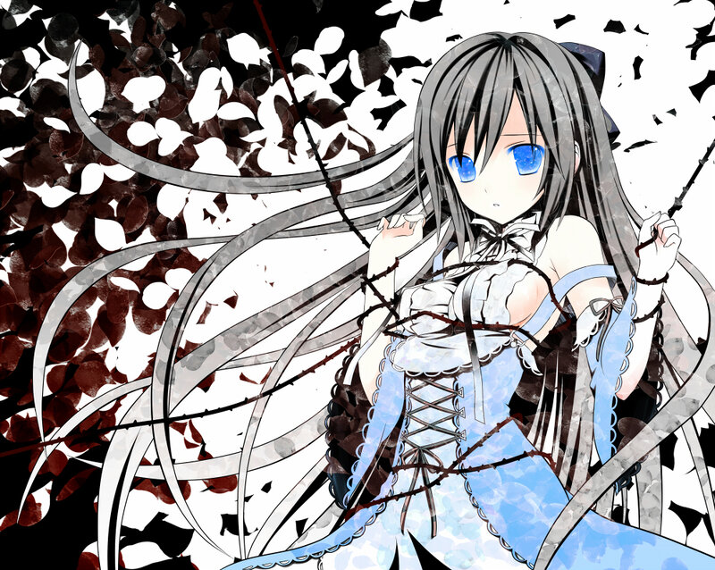 anime girl with blue eyes