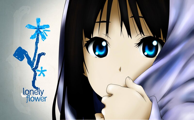 anime girl with blue eyes