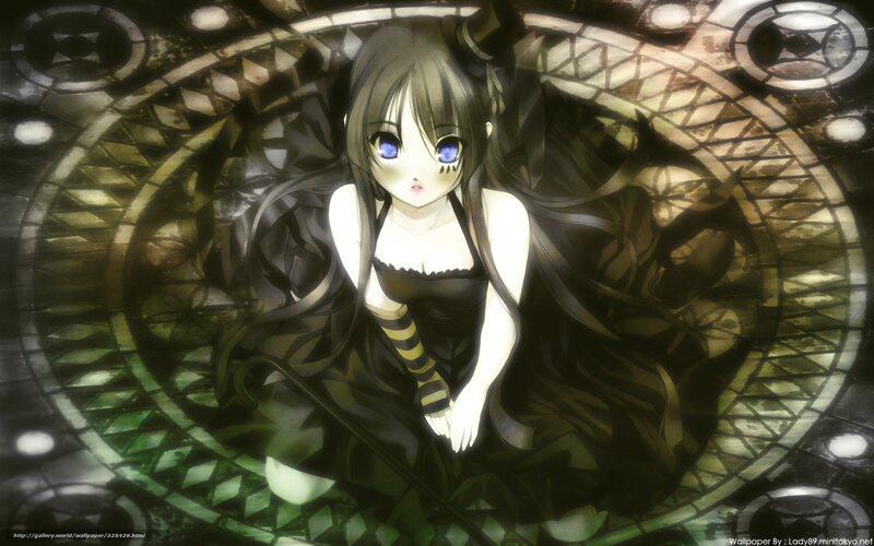anime girl with blue eyes