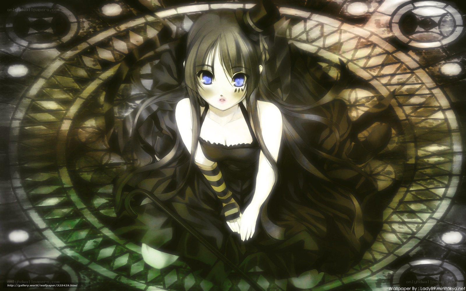 anime girl with blue eyes