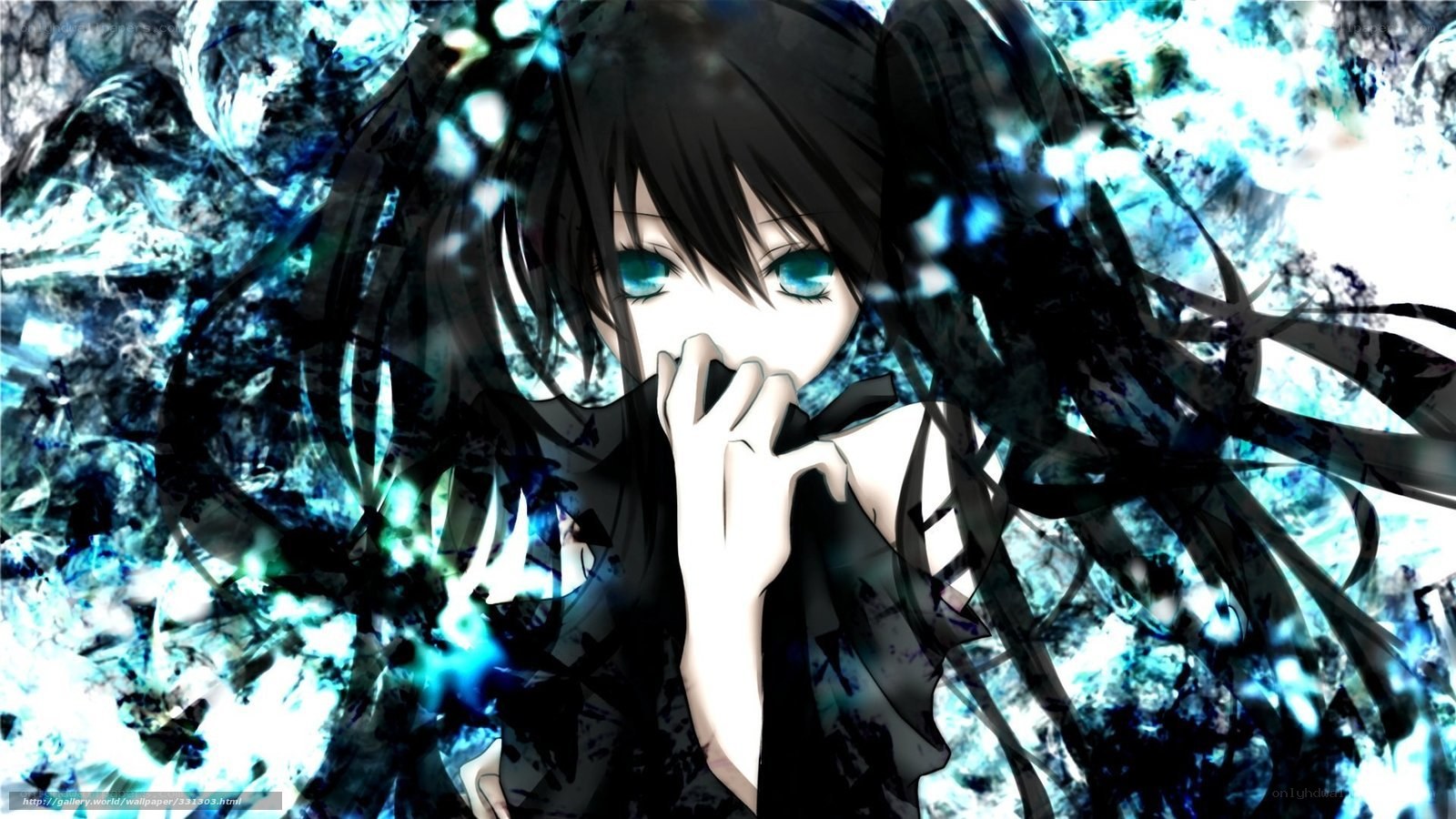 anime girl with blue eyes