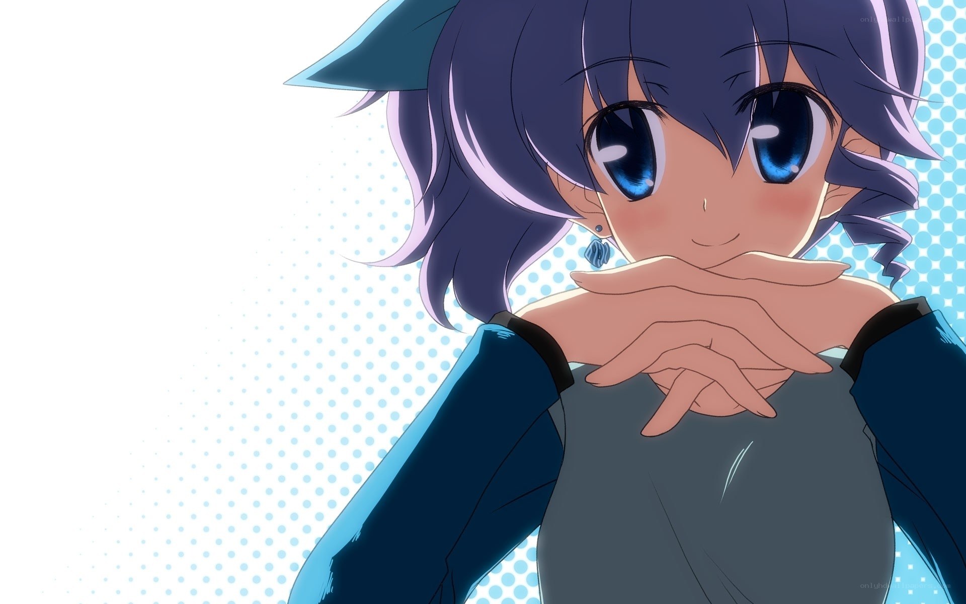 anime girl with blue eyes