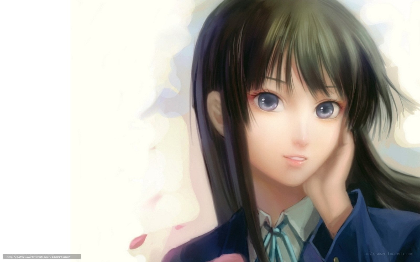 anime girl with blue eyes
