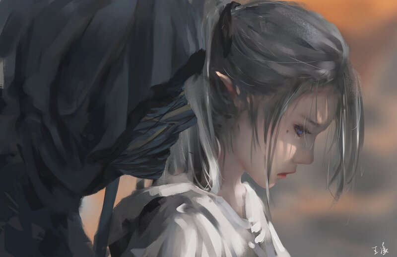 anime girl with blue eyes