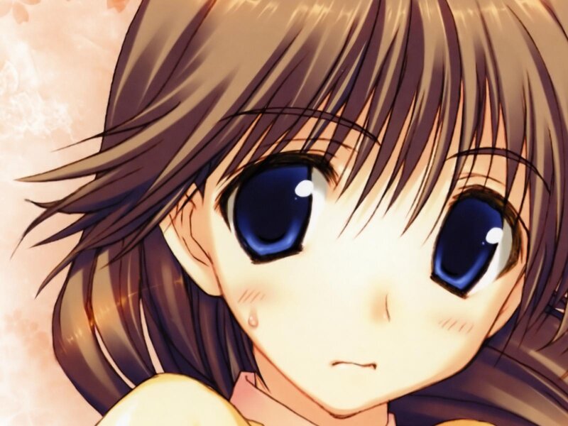 anime girl with blue eyes