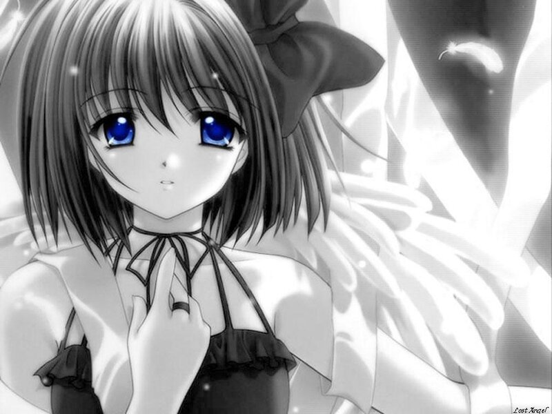 anime girl with blue eyes
