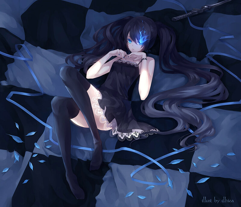 anime girl with blue eyes