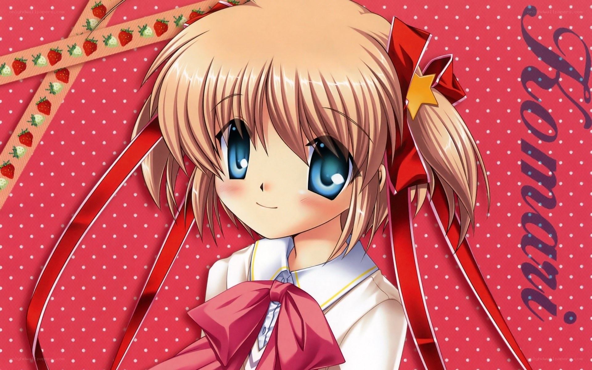 anime girl with blue eyes