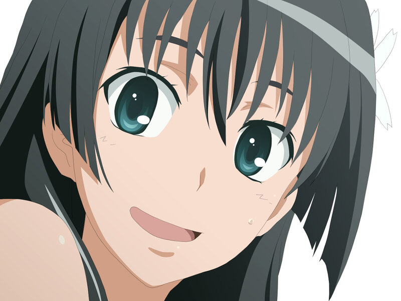 anime girl with blue eyes