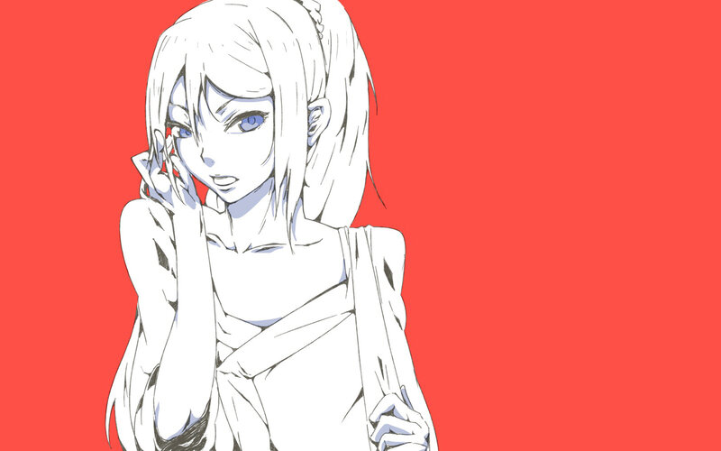 anime girl with blue eyes