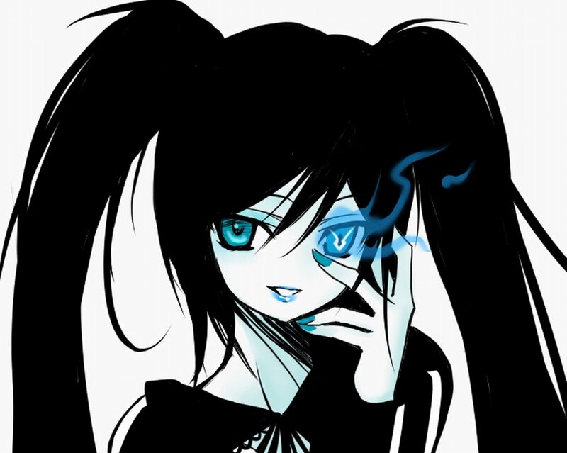 anime girl with blue eyes