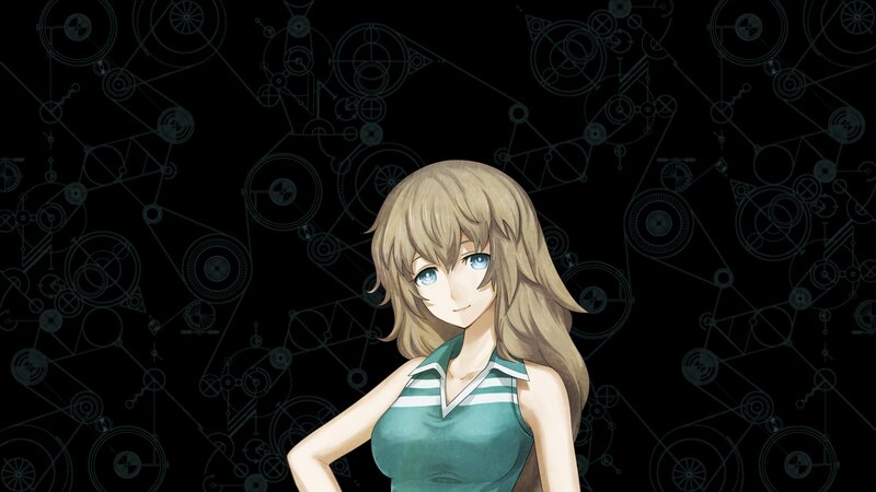 Anime Girl with Blue Eyes — Black, Calm, Mechanical Gears