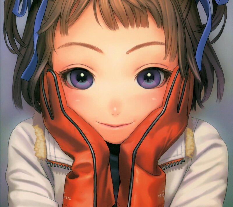Anime Girl with Blue Eyes — Brown, Calm, Manga