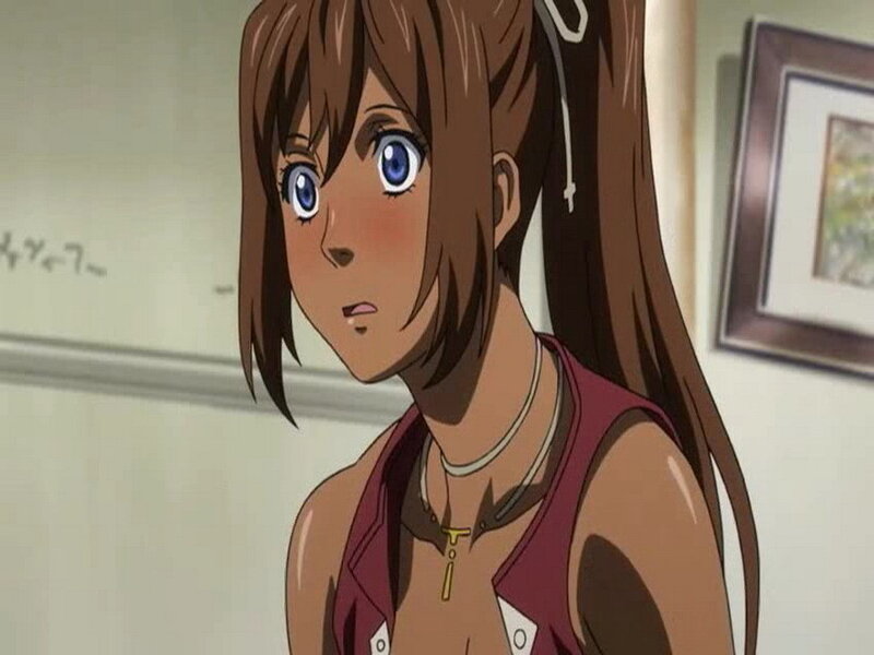 Anime Girl with Blue Eyes — Brown