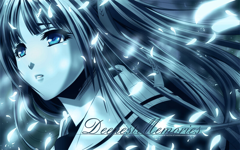 Anime Girl with Blue Eyes — Dramatic, Digital Art