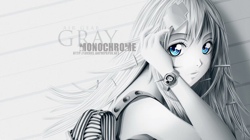 Anime Girl with Blue Eyes — Gray, Dramatic, Watch