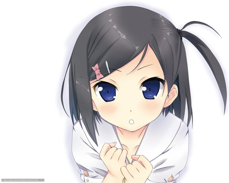 Anime Girl with Blue Eyes — Gray, Innocent