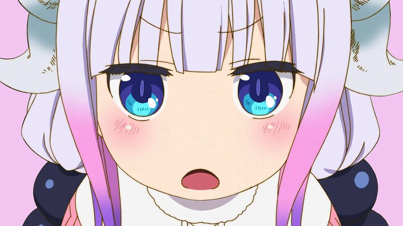 Anime Girl with Blue Eyes — Pink, Surprised, Blue Eyes