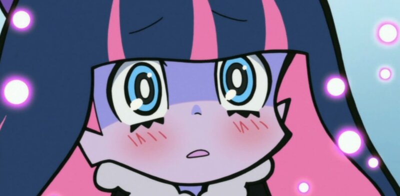 Anime Girl with Blue Eyes — Pink