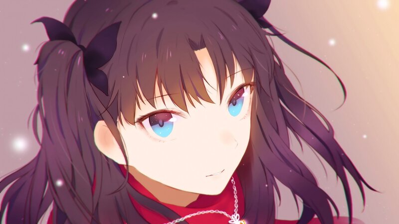 Anime Girl with Blue Eyes — Purple, Calm, Blue Eyes