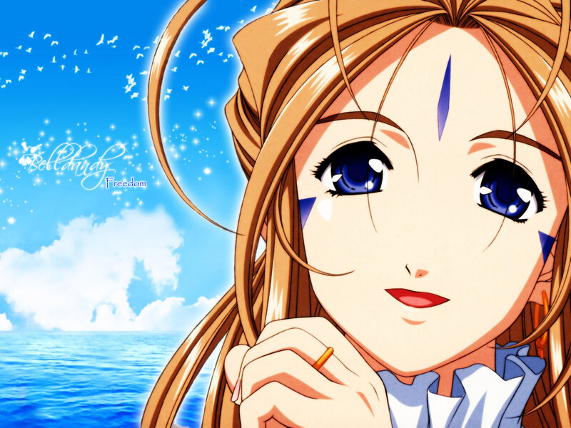 Anime Girl with Blue Eyes — Serene, Afternoon, Ocean