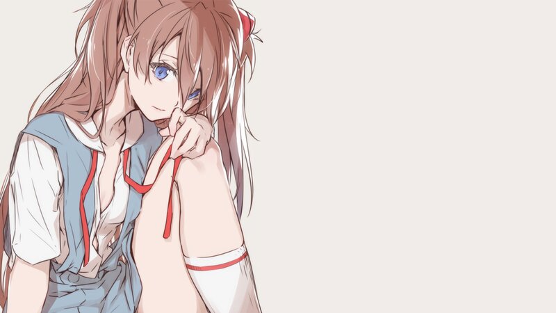 Anime Girl with Blue Eyes — White, Calm, Blue Eyes