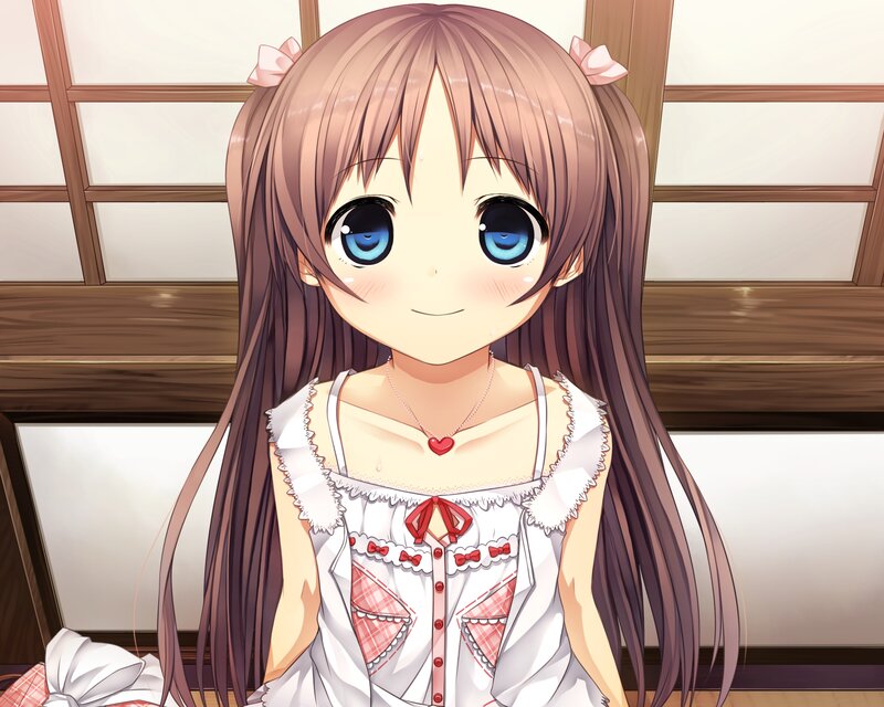 Anime Girl with Blue Eyes — White, Calm, Dress