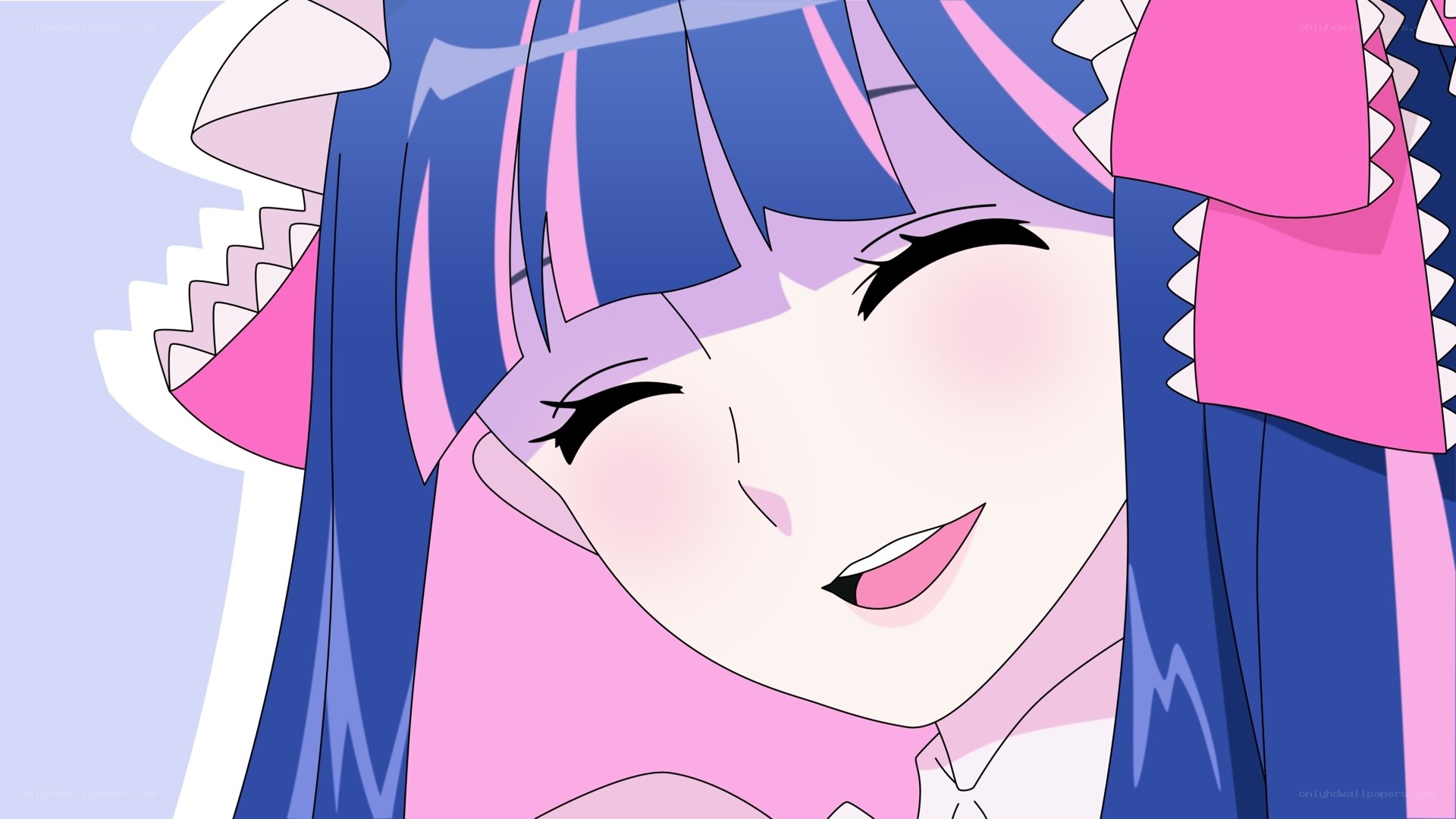 anime girl with blue hair