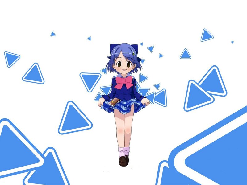 anime girl with blue hair