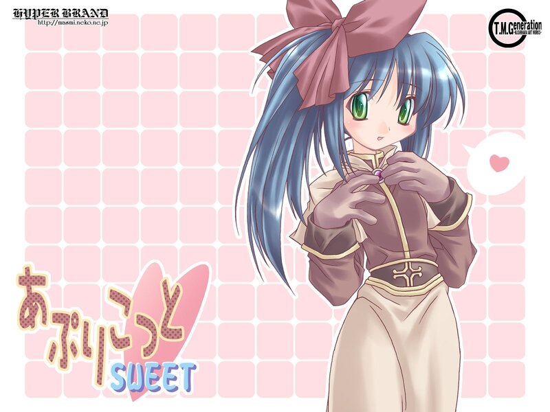 Anime girl with blue hair