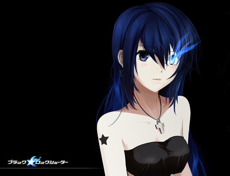 Anime girl with blue hair